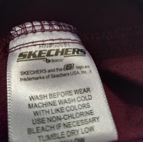 Skechers Burgandy Uniform Pants - Picture 8 of 8